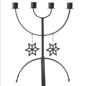 Ikea Isig Black Metal Candelabra